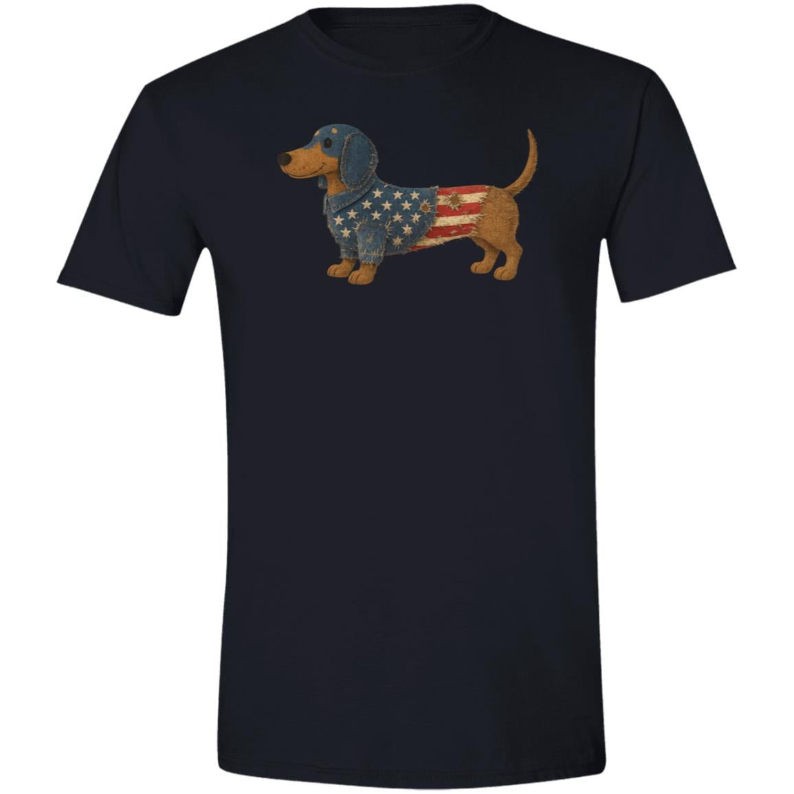 CustomCat T-Shirts Black / X-Small Dachshund Stars & Stripes Vintage T-Shirt