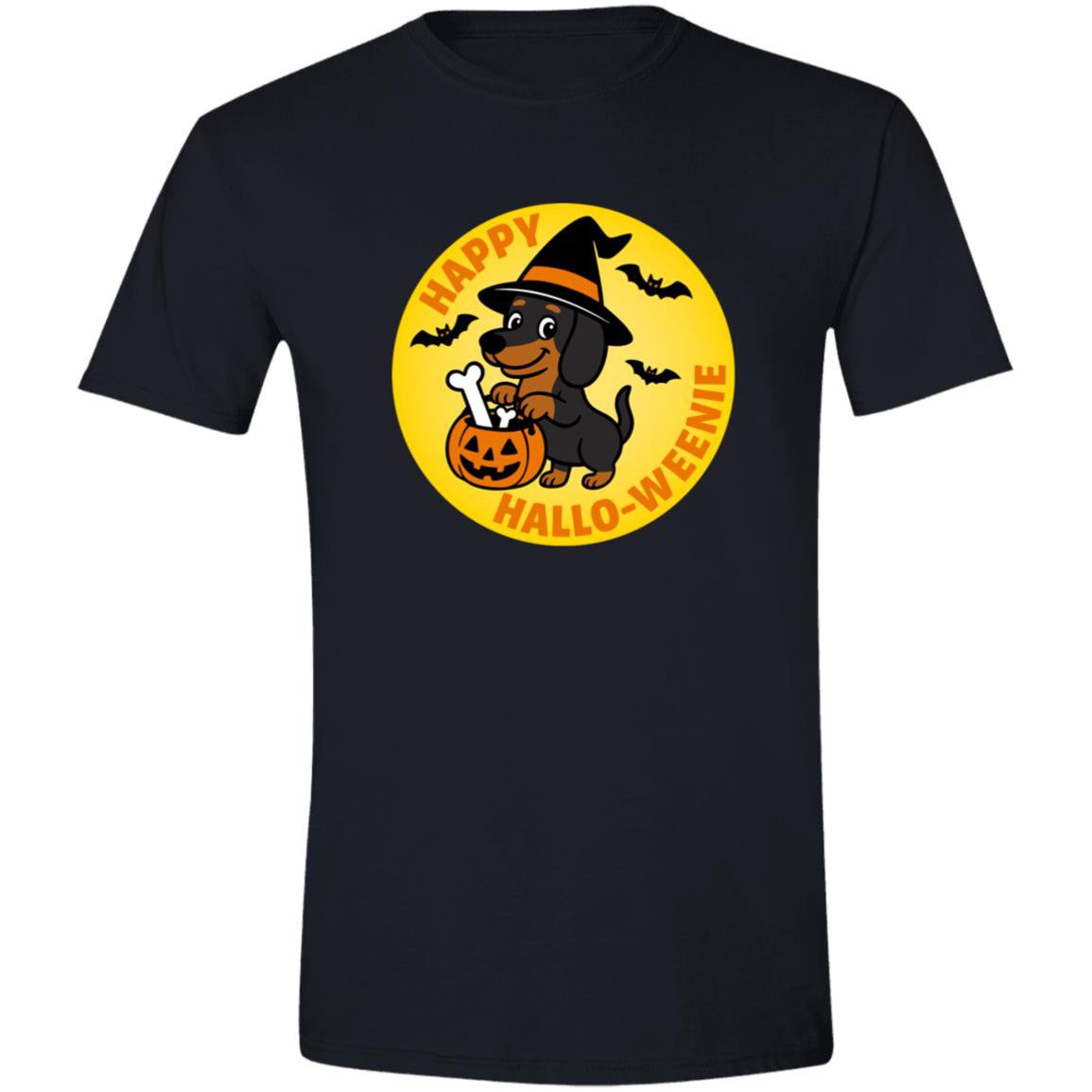 CustomCat T-Shirts Black / S Dachshund Halloweenie Short Hair Black/Tan T-Shirts