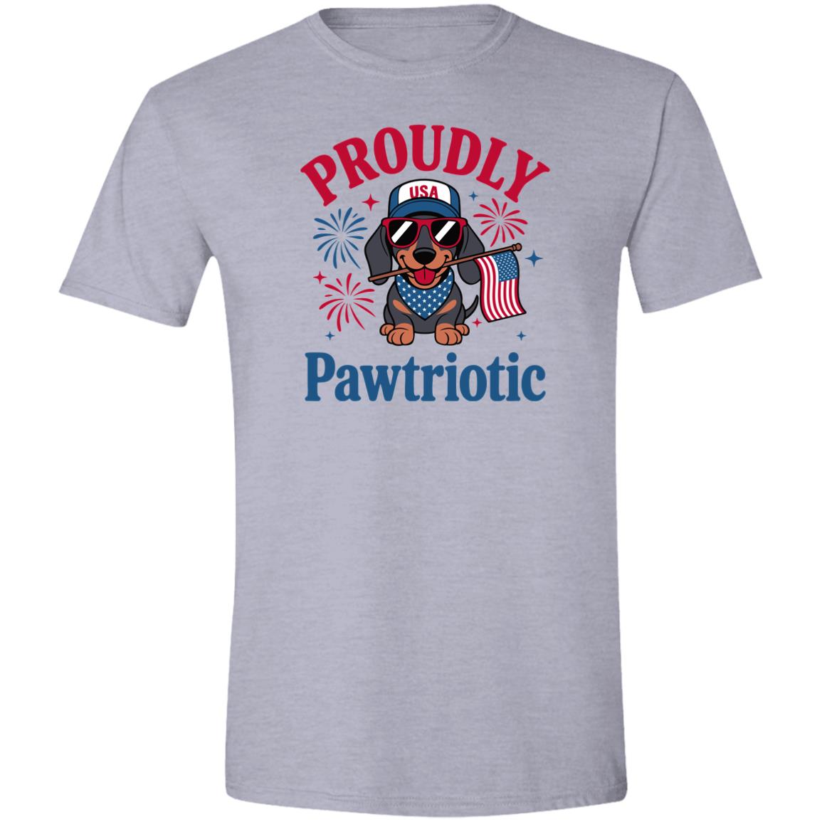 CustomCat T-Shirts Sport Grey / S Proudly Pawtriotic Dachshund Black & Tan T-Shirt