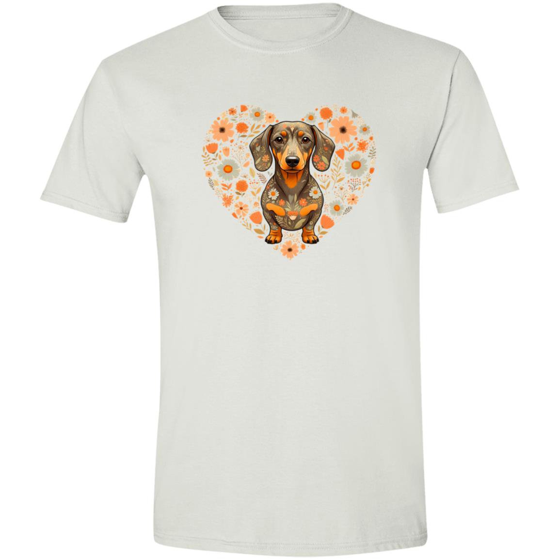 CustomCat T-Shirts Black / S Dachshund Blooming Love T-Shirt