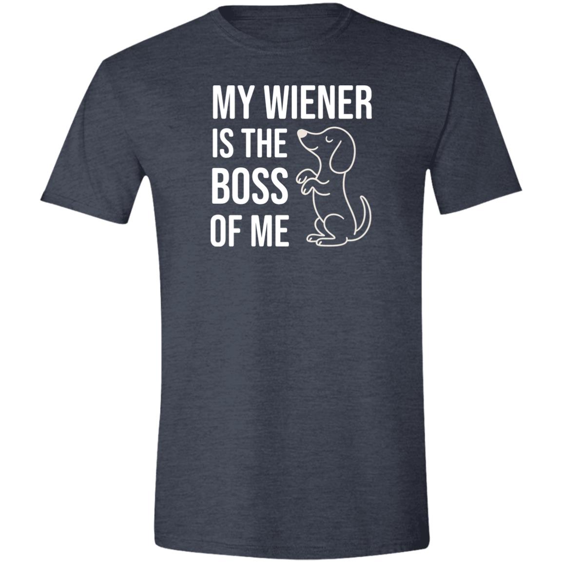 CustomCat T-Shirts Heather Navy / S My Wiener Is The Boss Of Me T-Shirt