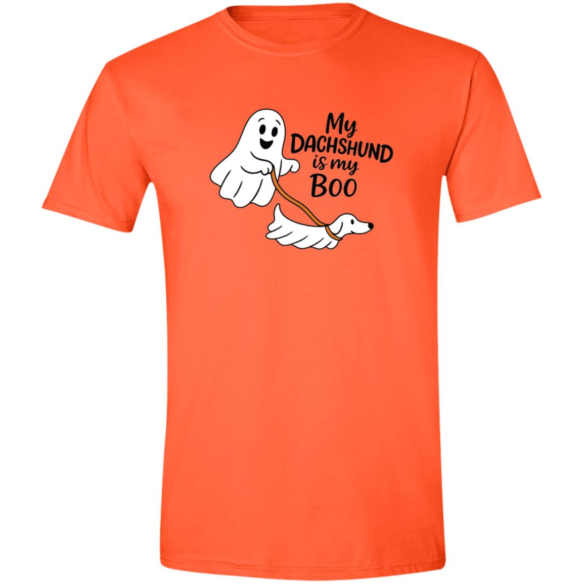 CustomCat Apparel Orange / S My Dachshund Is My Boo T-Shirt