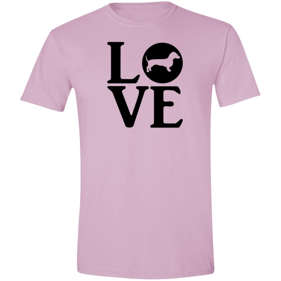 CustomCat Apparel Light Pink / S LOVE Dachshund T-Shirts