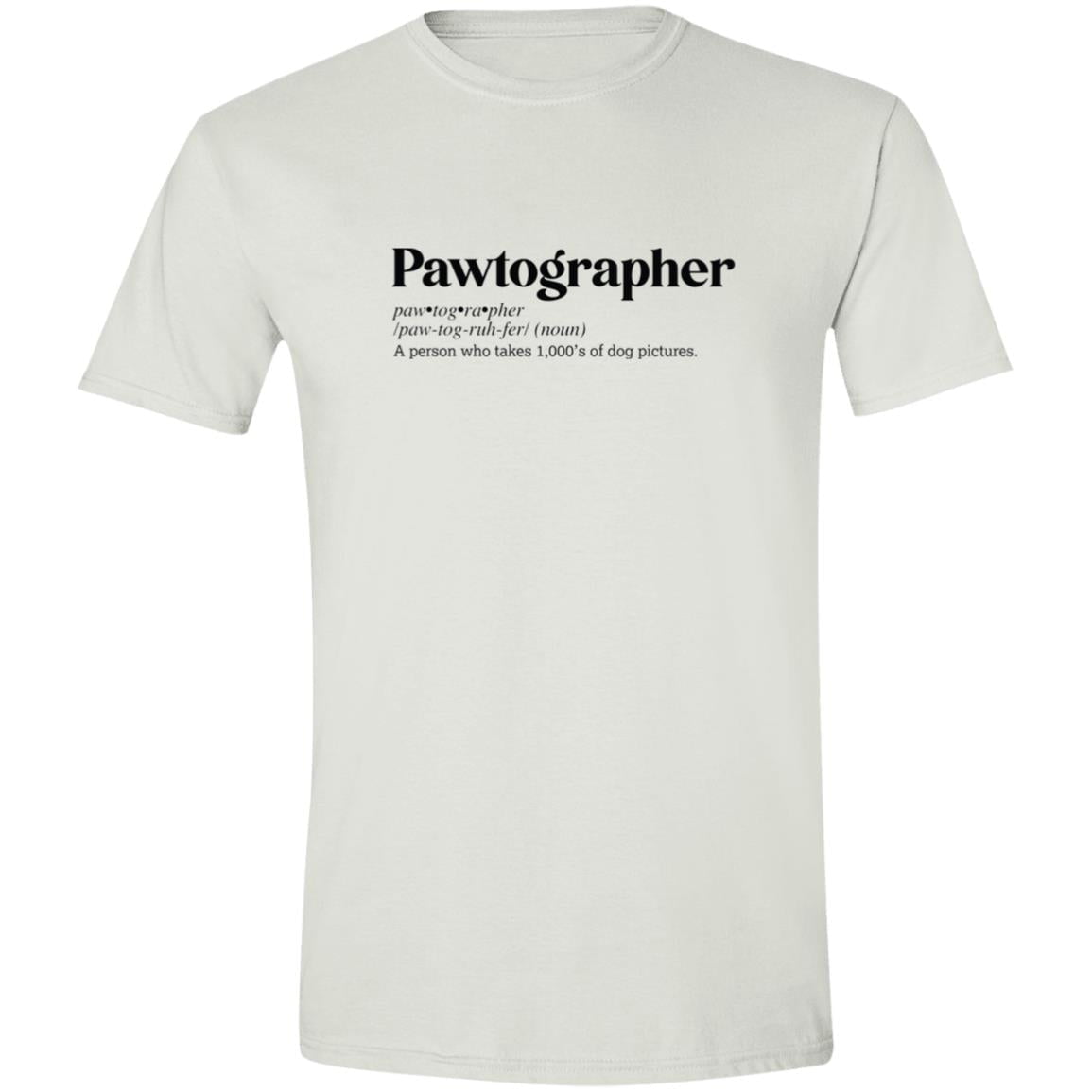 CustomCat T-Shirts White / S Pawtographer Definition – Funny Dog Dictionary T-Shirt Collection