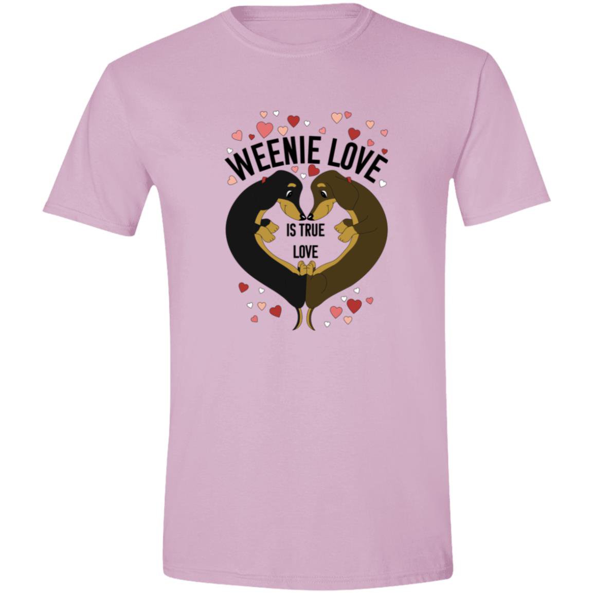 CustomCat T-Shirts Light Blue / S Dachshund Weenie Love T-Shirt