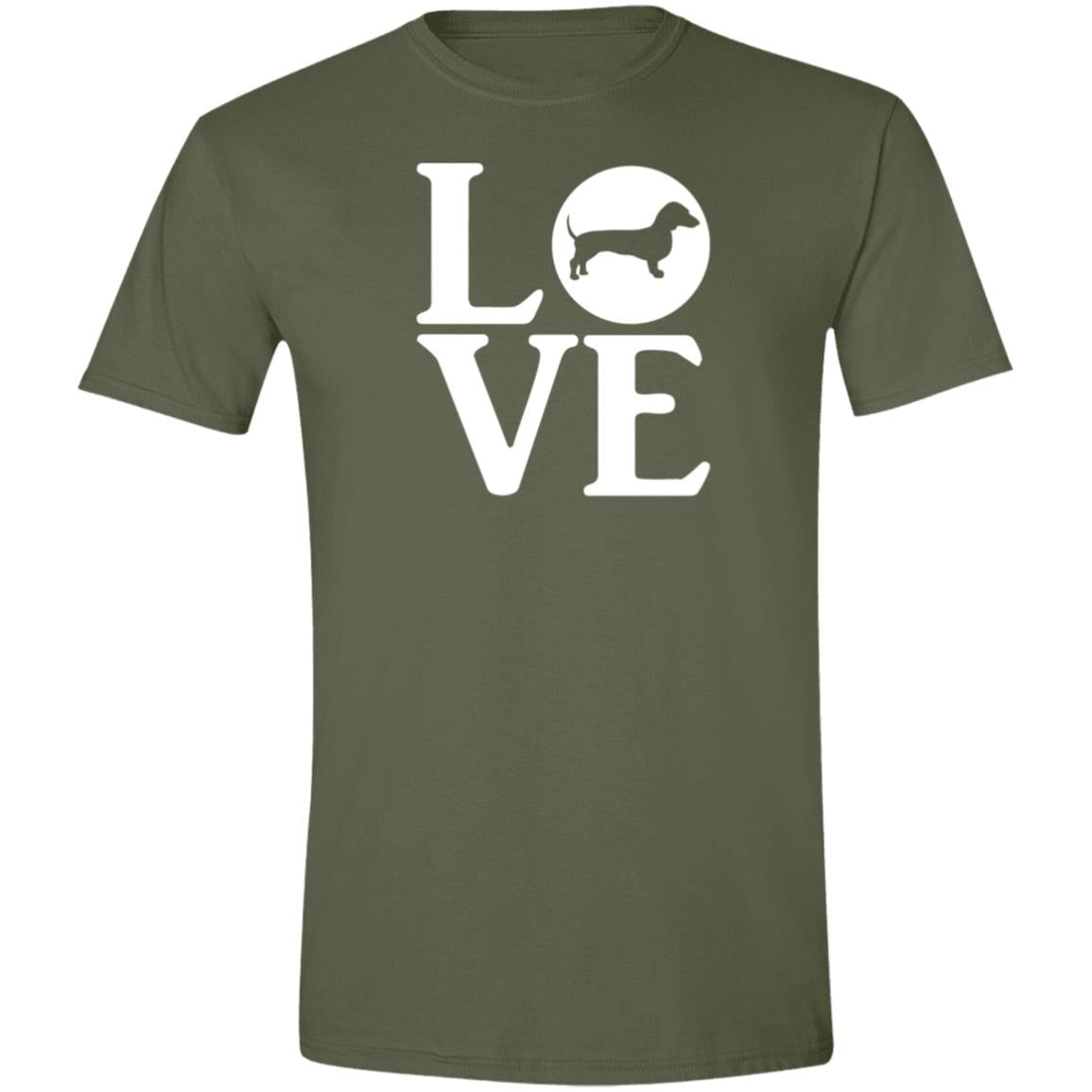 CustomCat Apparel Military Green / S LOVE Dachshund T-Shirts