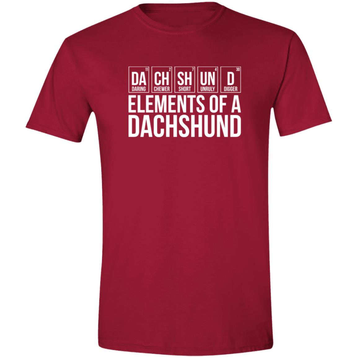 CustomCat T-Shirts Cardinal Red / S Elements of a Dachshund T-Shirt