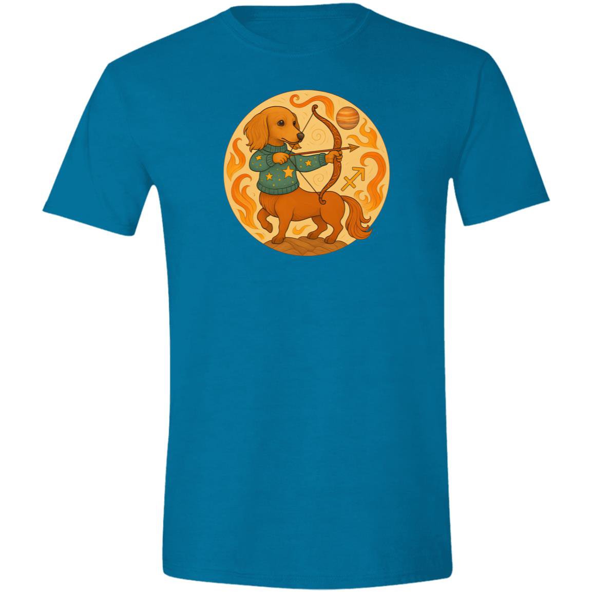 CustomCat T-Shirts Antique Sapphire / S Sagittarius Dachshund Zodiac T-Shirt