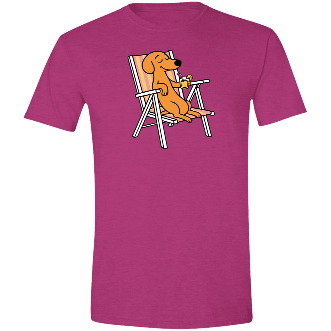 CustomCat T-Shirts Antique Heliconia / S Dachshund Paws & Relax T-Shirt