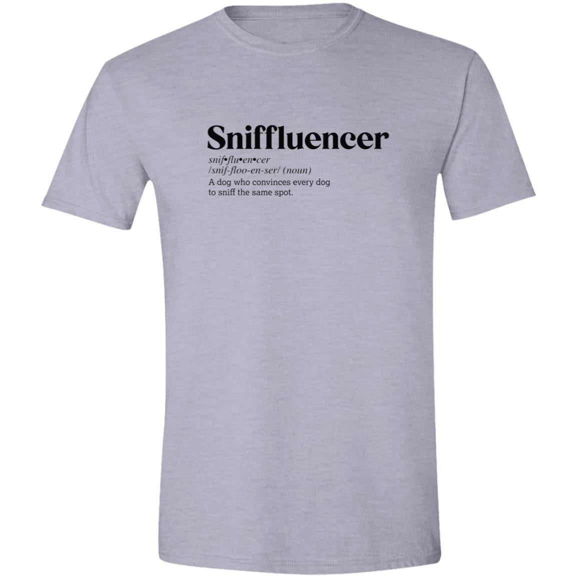 CustomCat T-Shirts Sport Grey / S Sniffluencer Definition – Funny Dog Dictionary T-Shirt Collection
