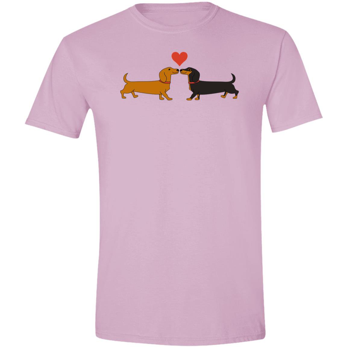 CustomCat T-Shirts Light Pink / S Dachshund Long on Love T-Shirt