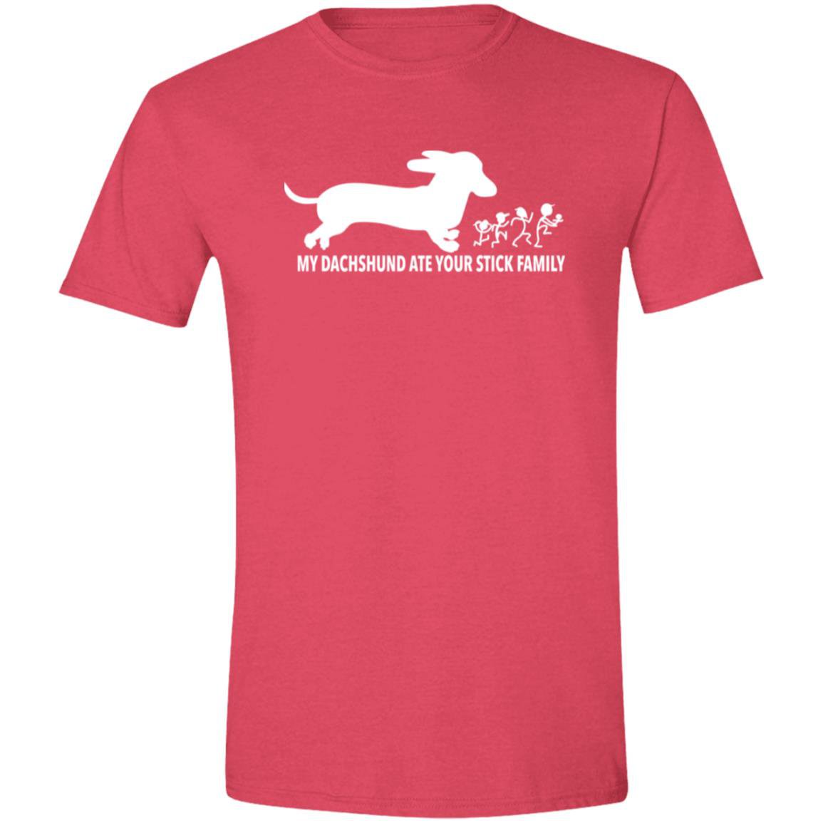 CustomCat T-Shirts Heather Red / S My Dachshund Ate Your Stick Family T-Shirt