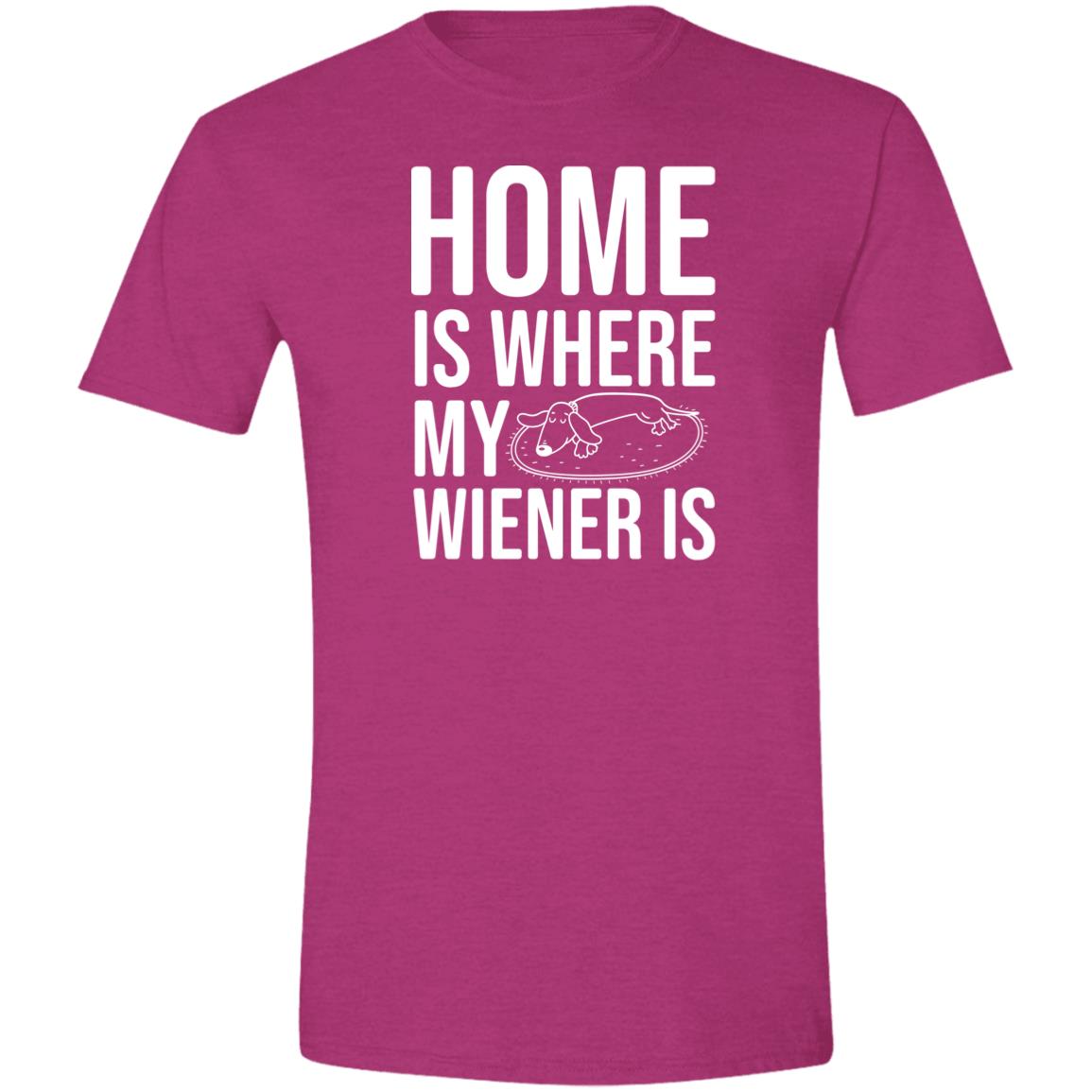CustomCat T-Shirts Antique Heliconia / S Home Is Where My Wiener Is T-Shirt
