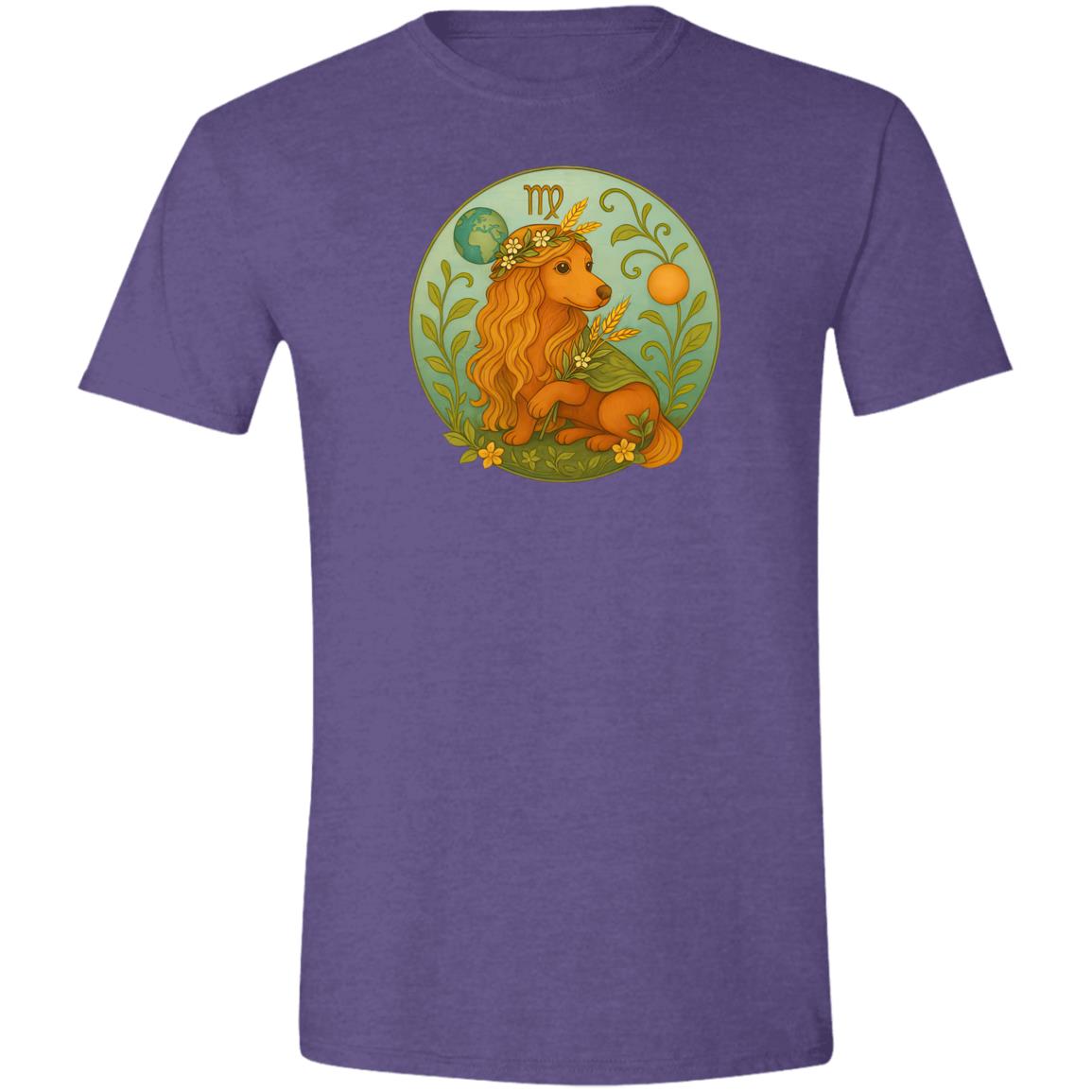 CustomCat T-Shirts Heather Purple / S Virgo Dachshund Zodiac T-Shirt
