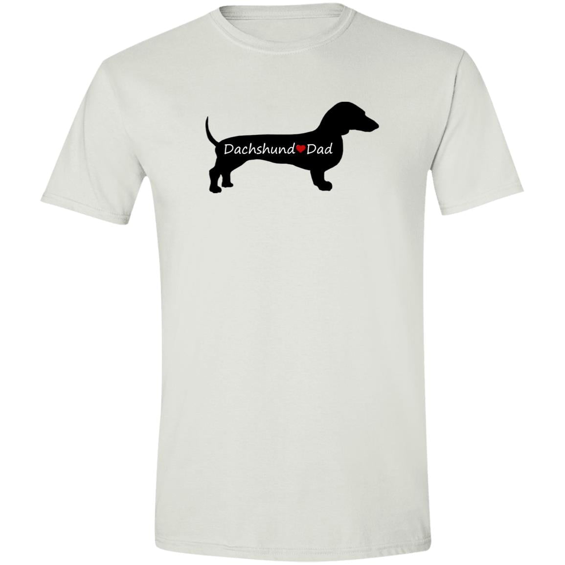 CustomCat T-Shirts White / S Dachshund Dad Classic Silhouette T-Shirt