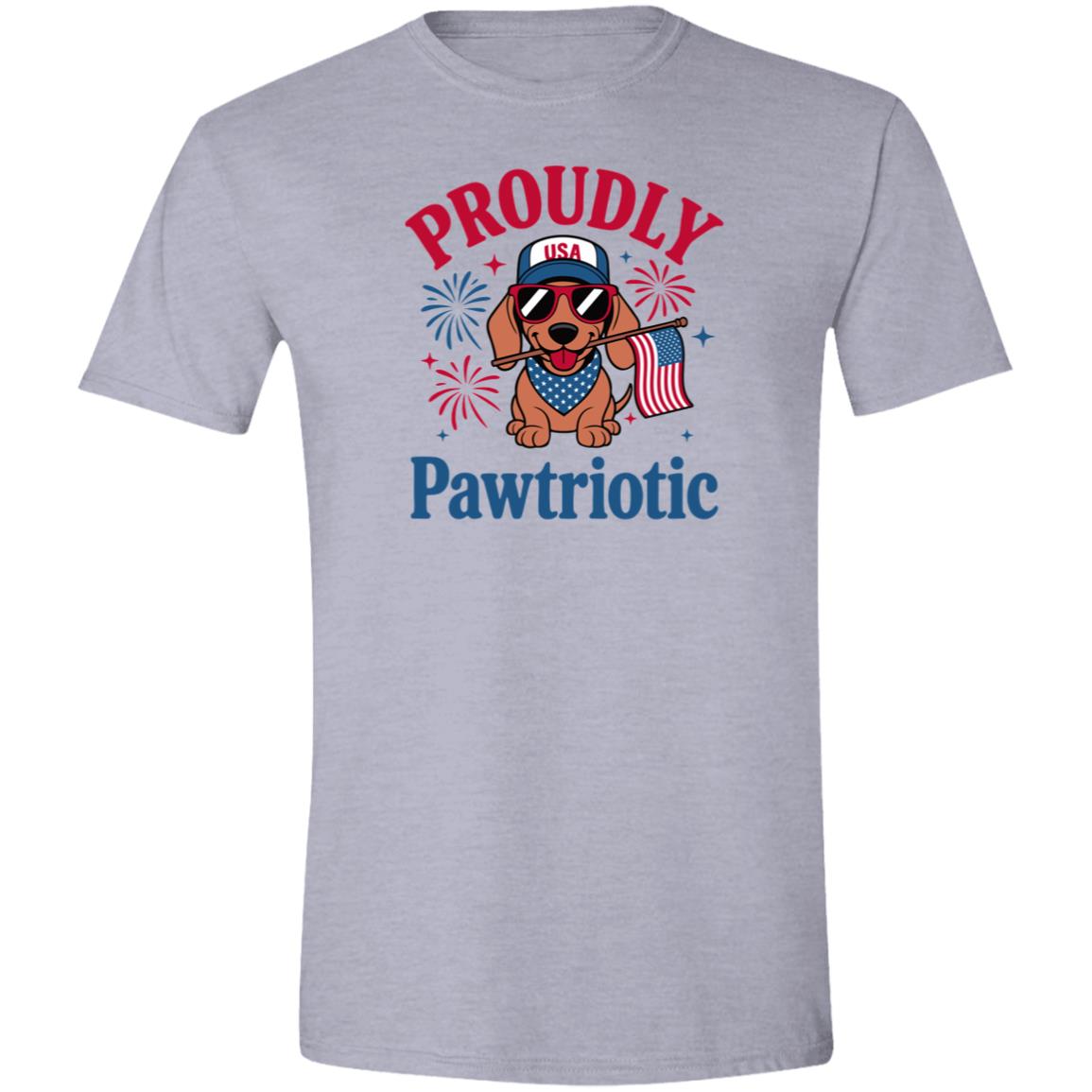 CustomCat T-Shirts Sport Grey / S Proudly Pawtriotic Dachshund Brown / Red T-Shirt