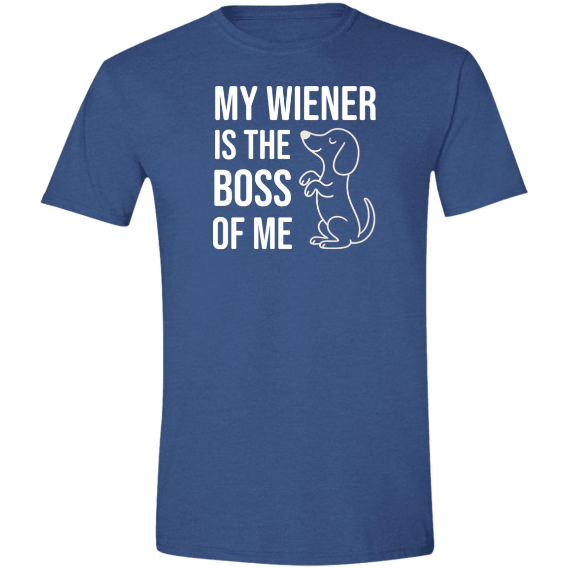 CustomCat T-Shirts Heather Royal / S My Wiener Is The Boss Of Me T-Shirt