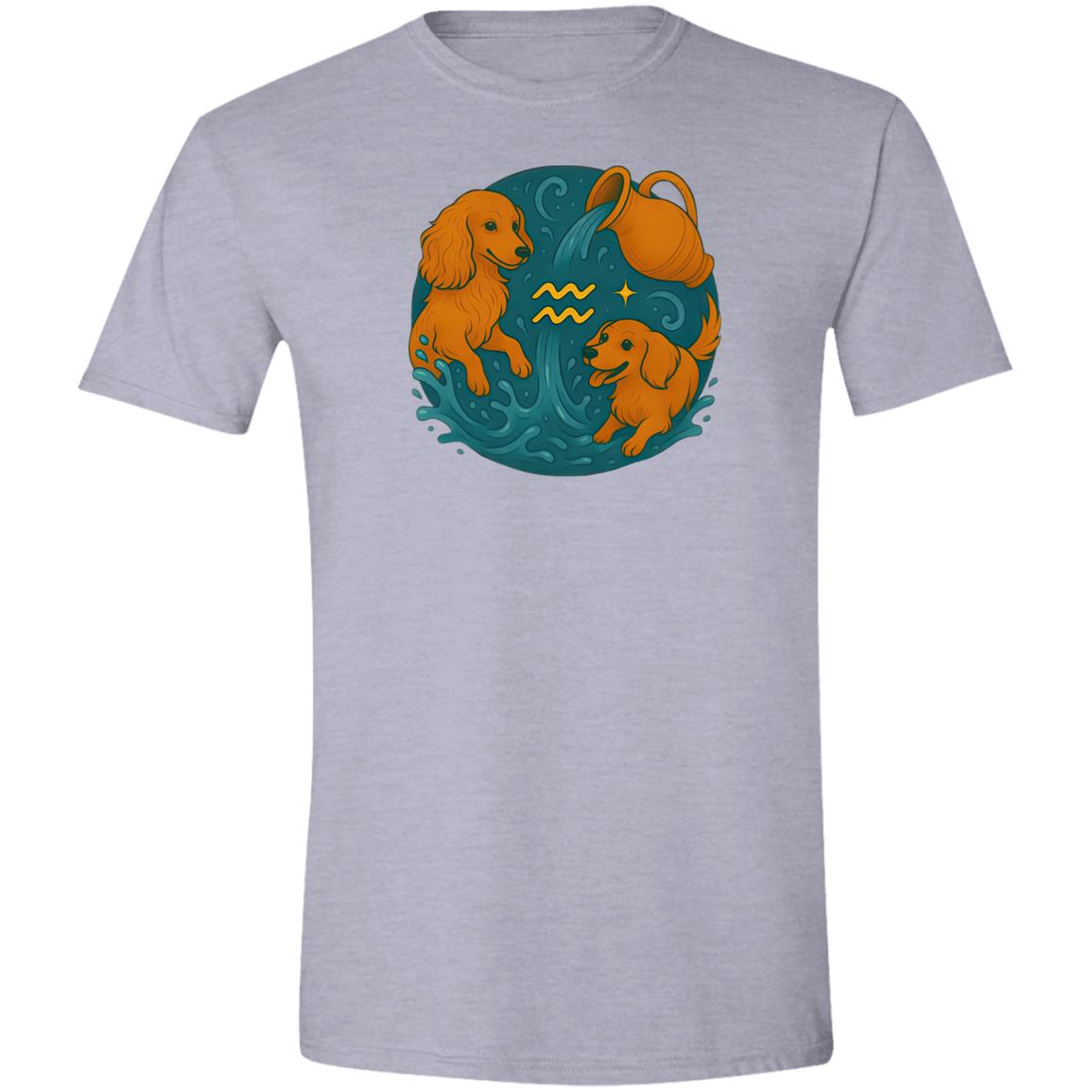 CustomCat T-Shirts Sport Grey / S Aquarius Dachshund Zodiac T-Shirt
