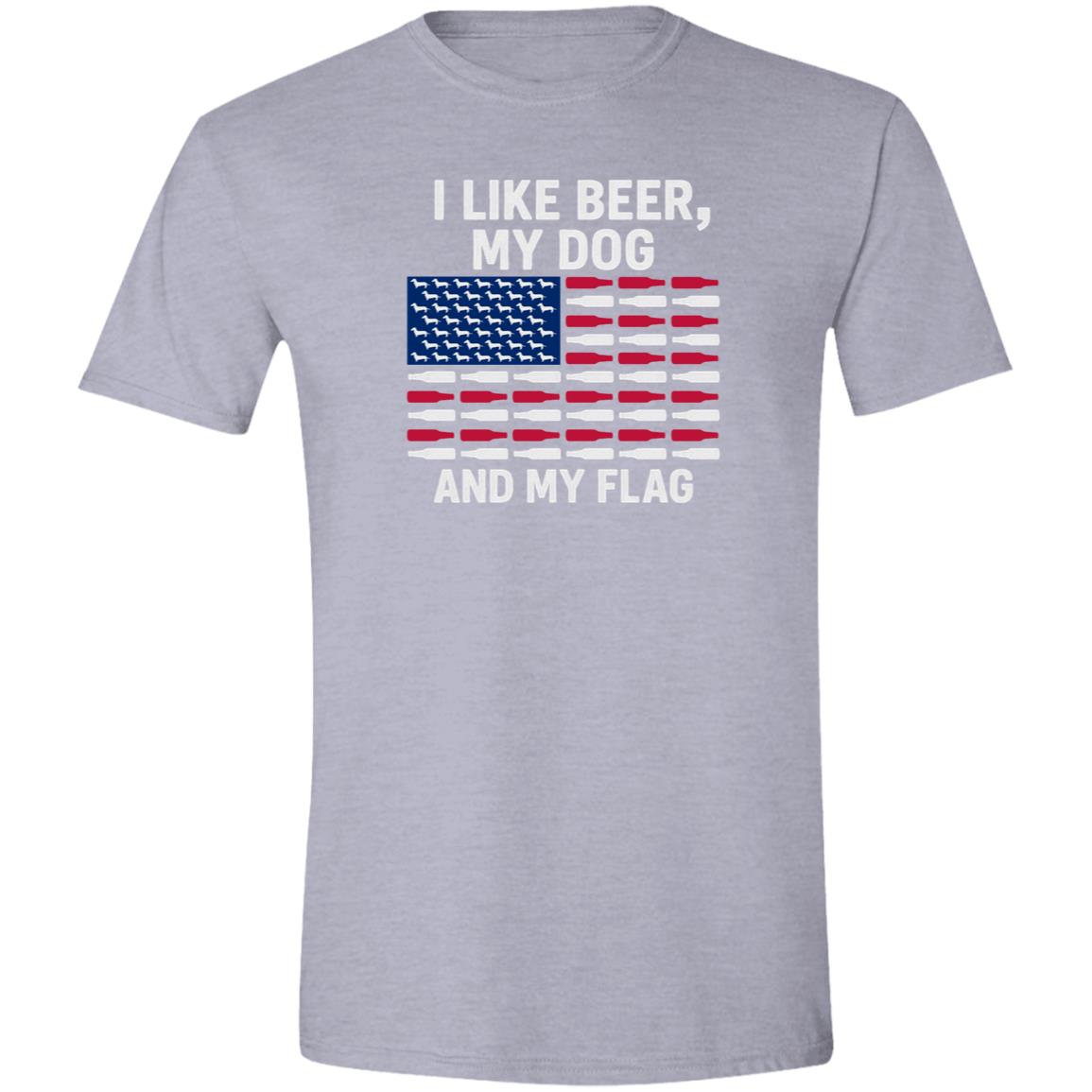 CustomCat T-Shirts Sport Grey / X-Small I Like Beer, My Dog, and My Flag (Dachshunds) T-Shirt
