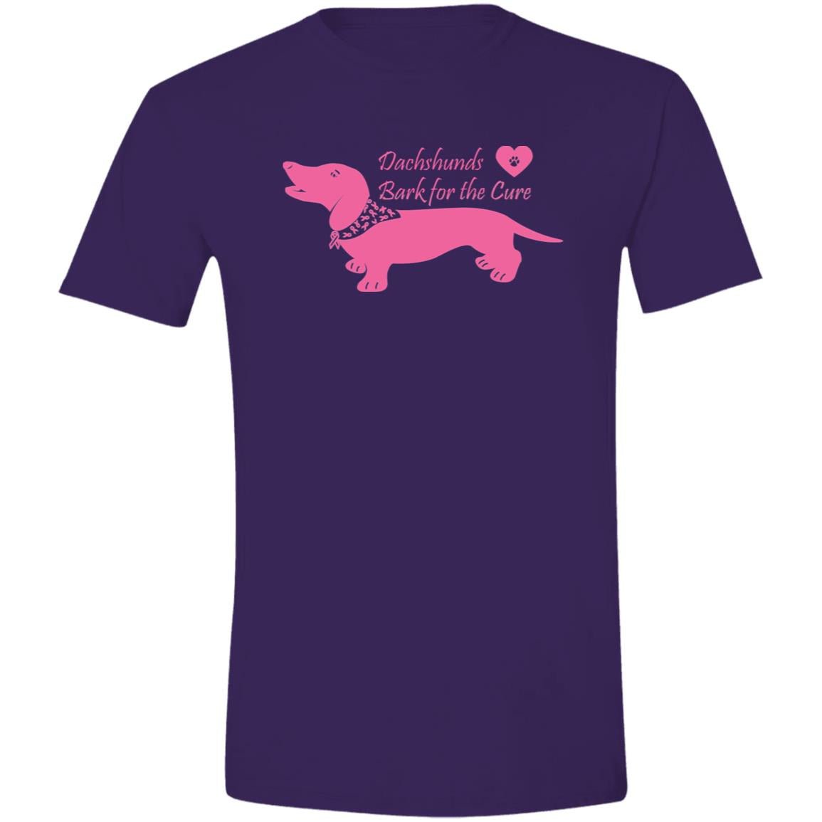 CustomCat T-Shirts Purple / X-Small Dachshunds Bark for the Cure T-Shirt