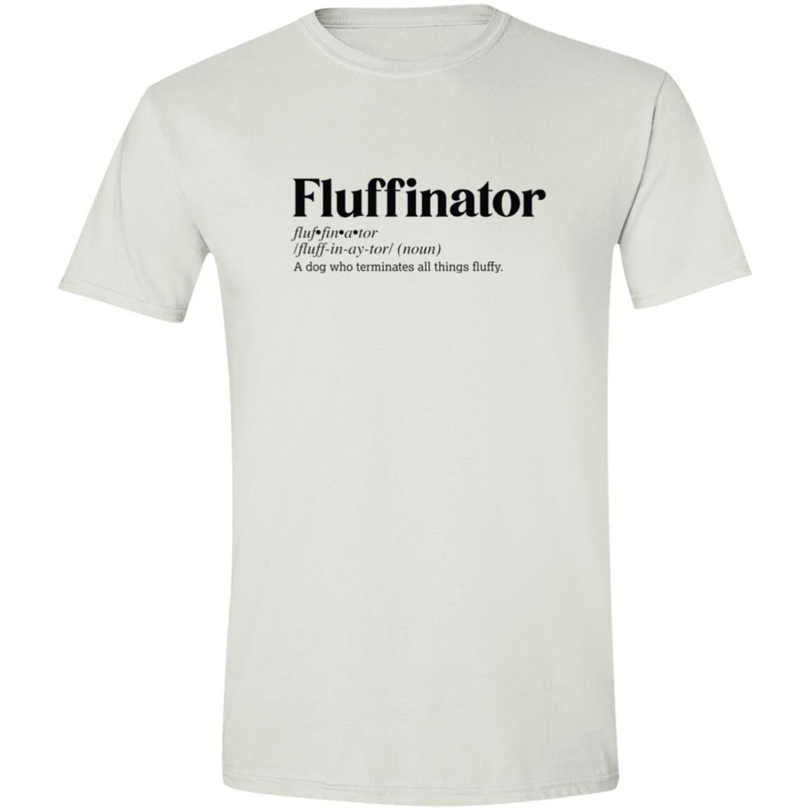 CustomCat T-Shirts White / S Fluffinator Definition – Funny Dog Dictionary T-Shirt Collection