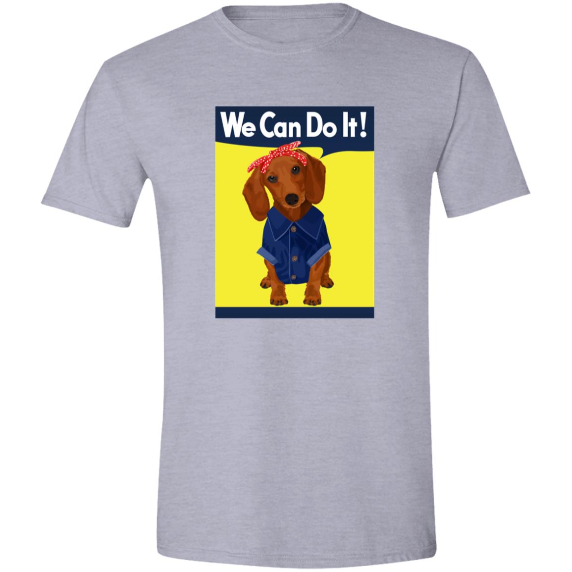 CustomCat T-Shirts Sport Grey / S Dachshund Rosie the Riveter Brown/Red We Can Do It T-Shirts