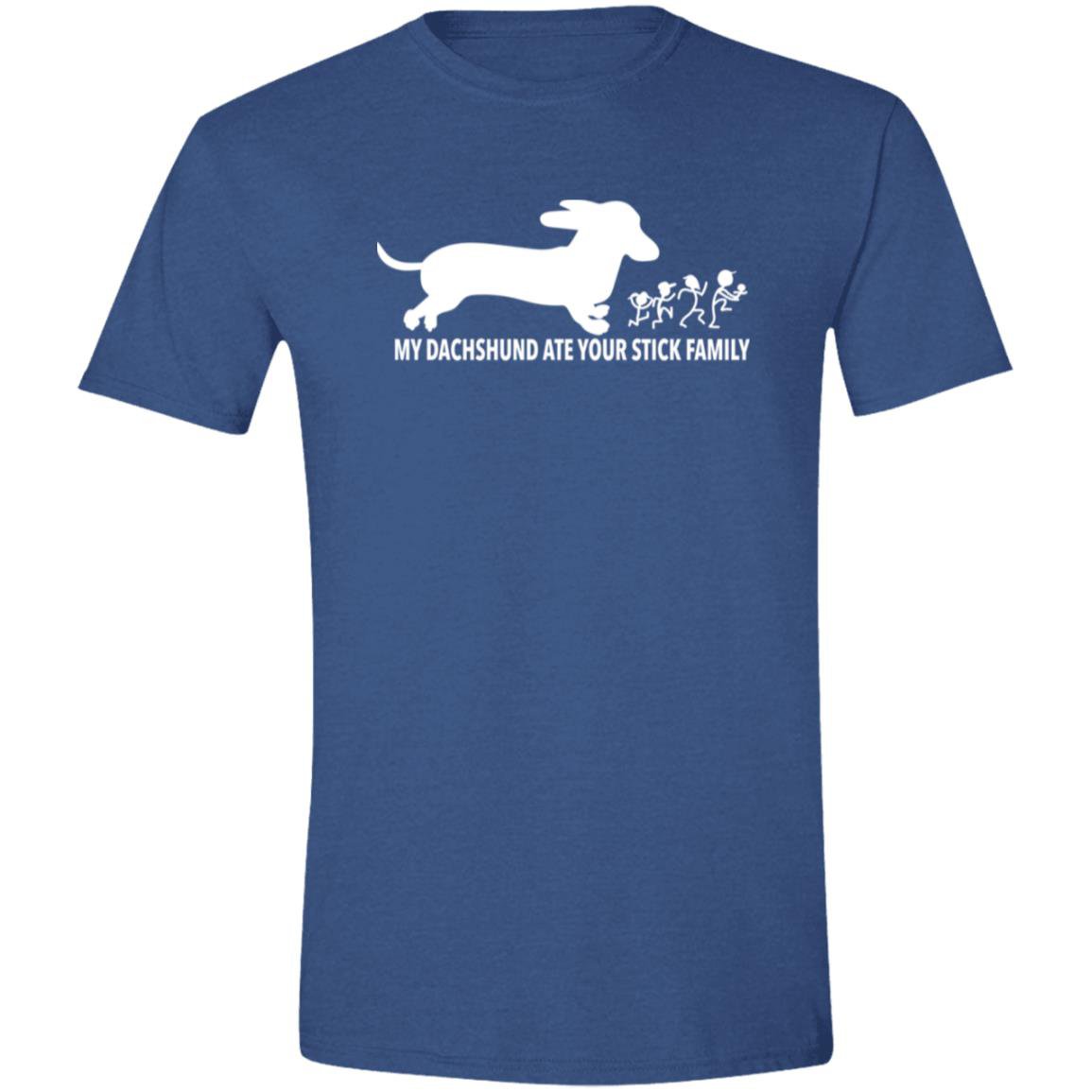 CustomCat T-Shirts Heather Royal / S My Dachshund Ate Your Stick Family T-Shirt