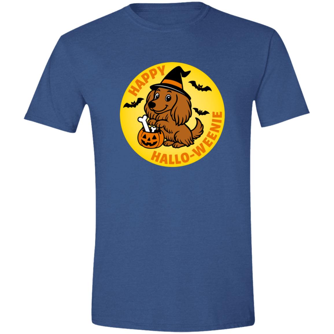 CustomCat T-Shirts Black / S Dachshund Halloweenie Long Hair Brown/Red T-Shirts