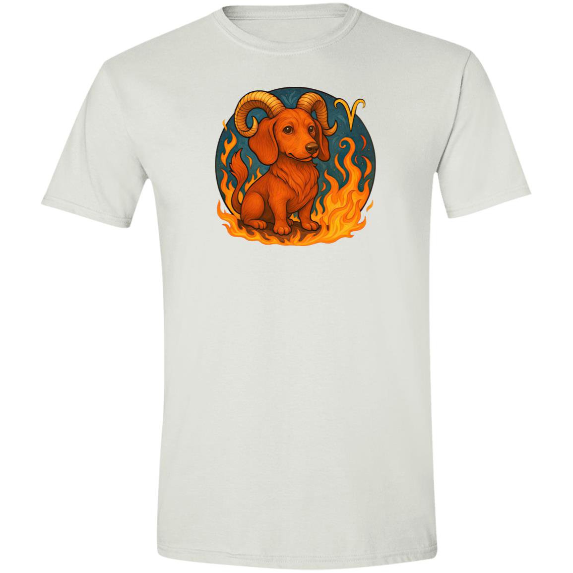 CustomCat T-Shirts Black / S Aries Dachshund Zodiac T-Shirt