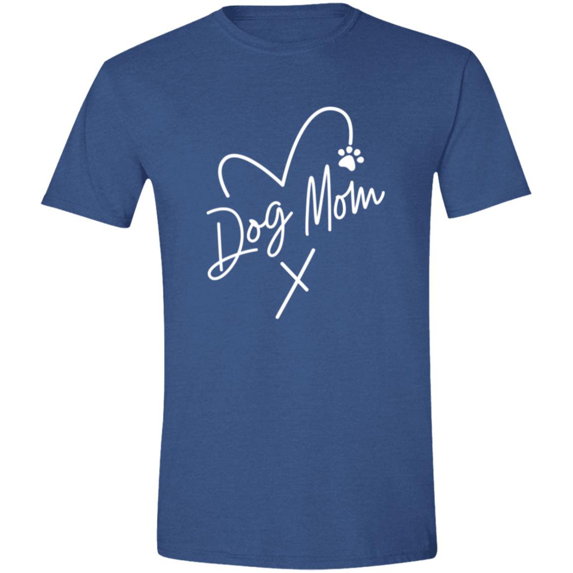 CustomCat Apparel Heather Royal / S Dog Mom Heart Paw T-Shirt