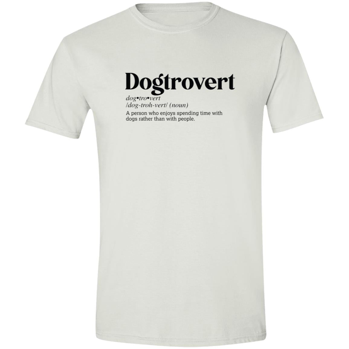 CustomCat T-Shirts White / S Dogtrovert Definition – Funny Dog Dictionary T-Shirt Collection