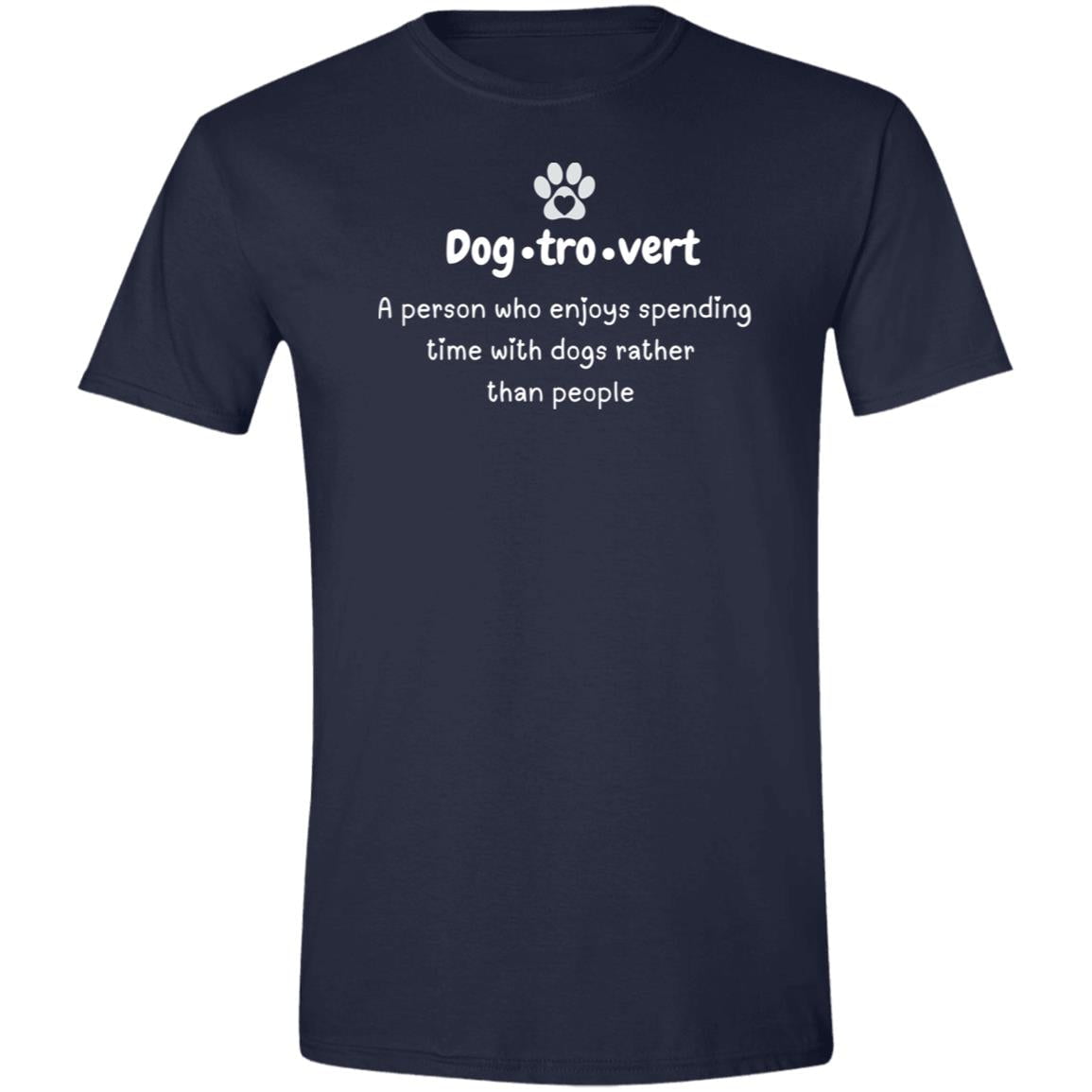 CustomCat T-Shirts Navy / S Dogtrovert T-Shirt
