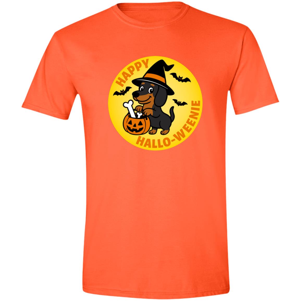 CustomCat T-Shirts Orange / S Dachshund Halloweenie Short Hair Black/Tan T-Shirts