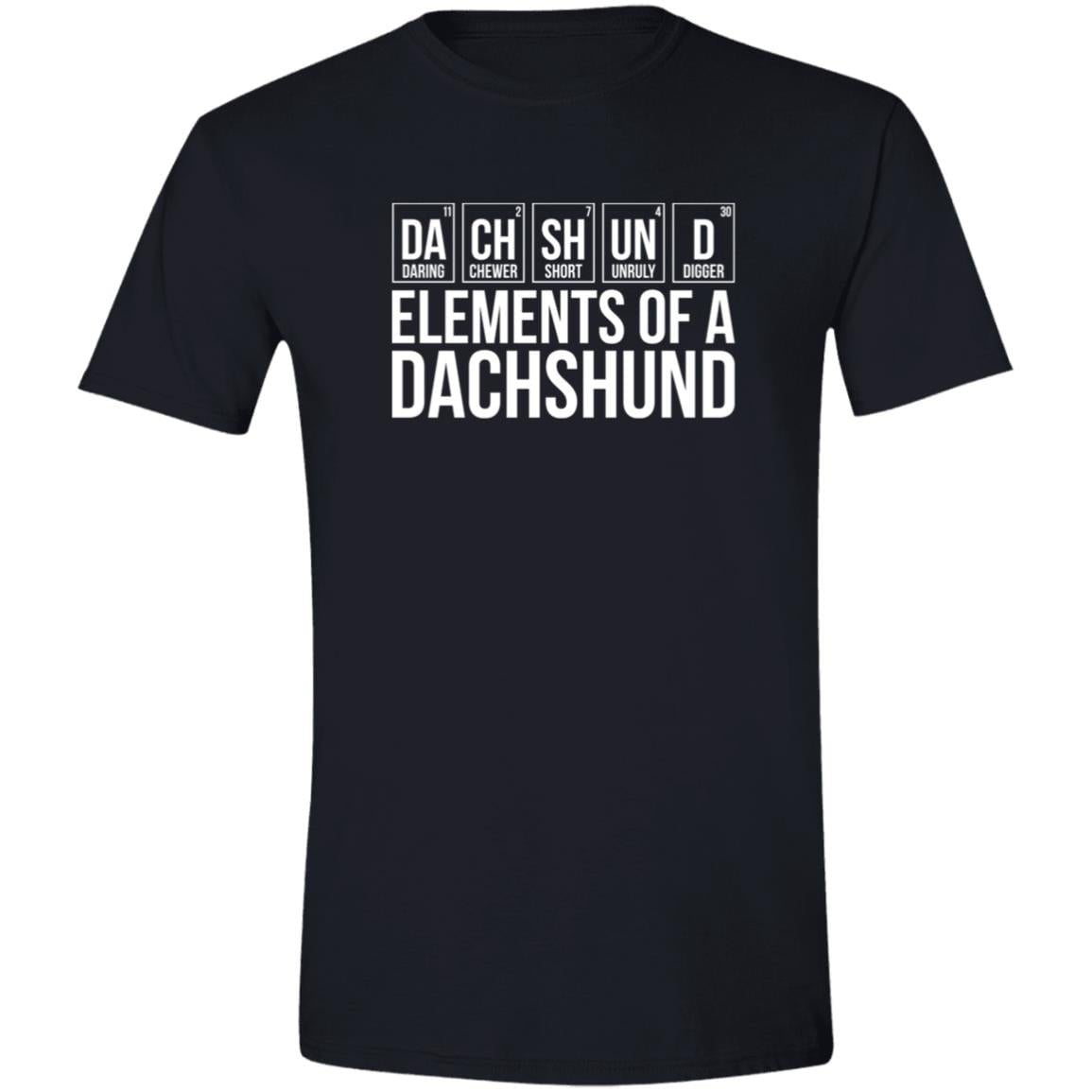 CustomCat T-Shirts Black / S Elements of a Dachshund T-Shirt