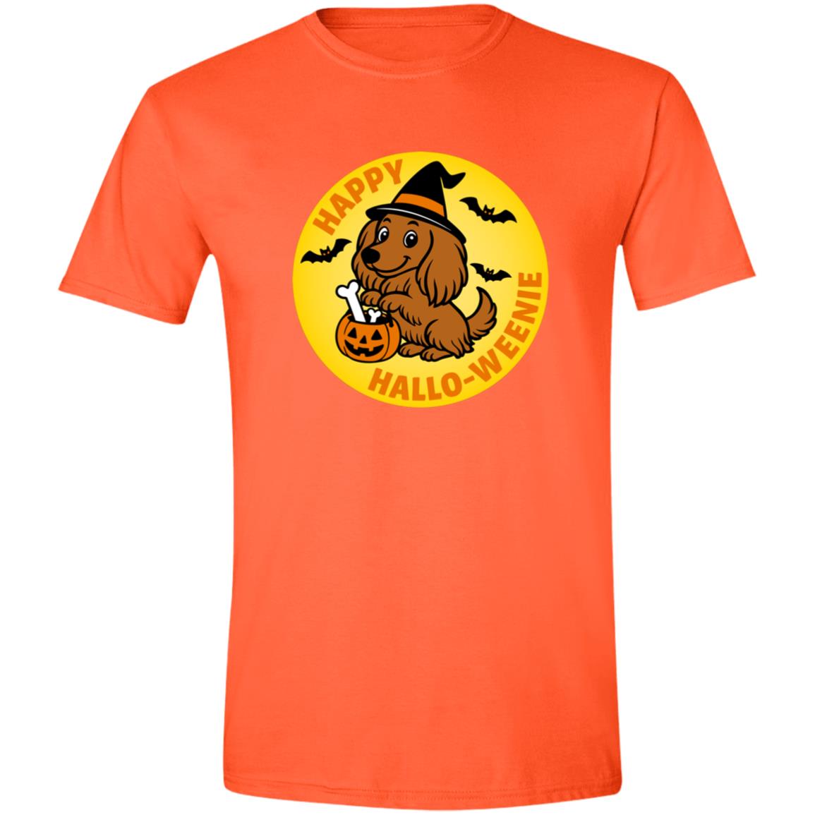 CustomCat T-Shirts Orange / S Dachshund Halloweenie Long Hair Brown/Red T-Shirts