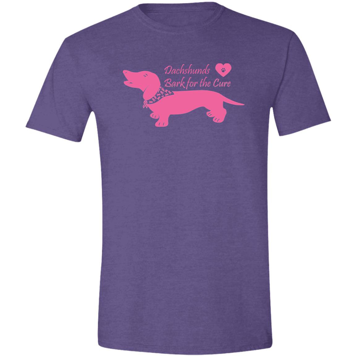 CustomCat T-Shirts Heather Purple / S Dachshunds Bark for the Cure T-Shirt