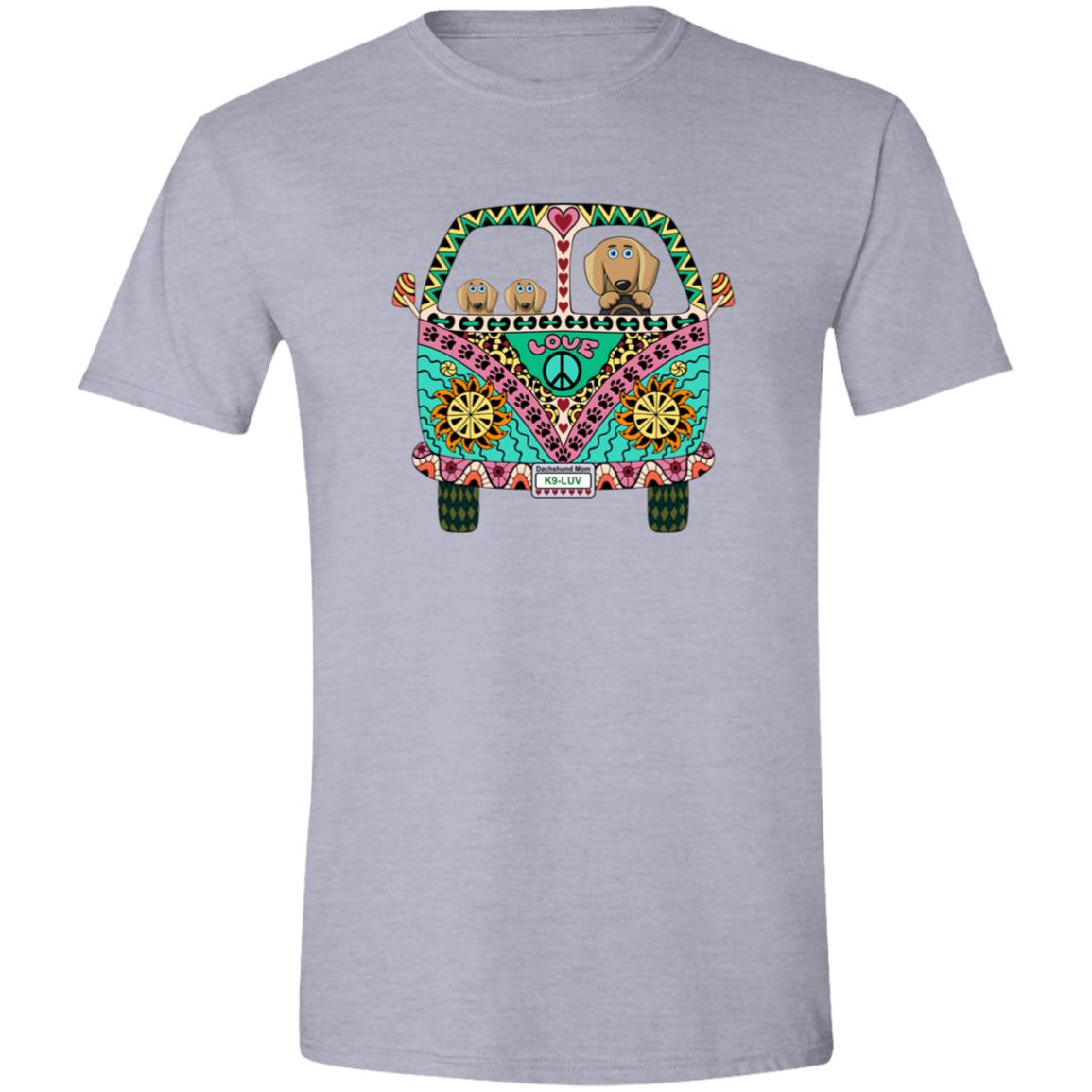 CustomCat T-Shirts Sport Grey / S Dachshunds Love Bus Brown/Red T-Shirts