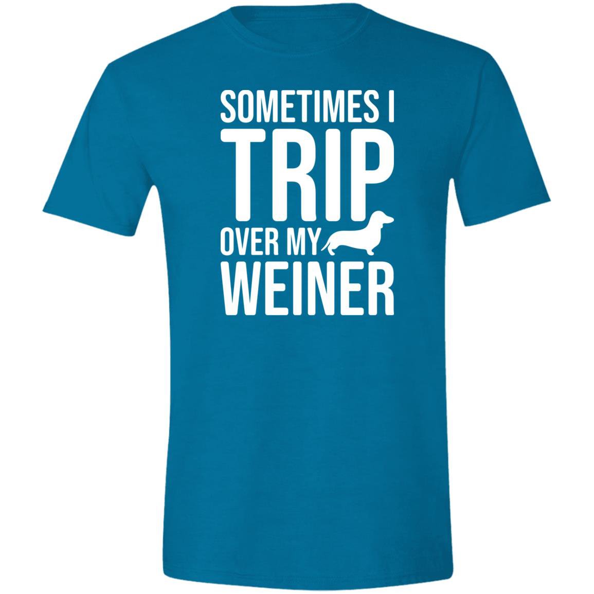 CustomCat Apparel Antique Sapphire / S Sometimes I Trip Over My Weiner T-Shirt