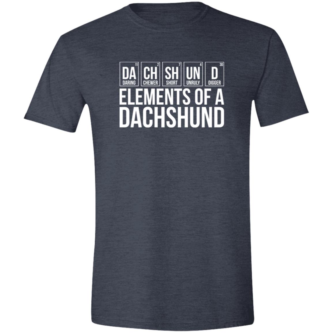 CustomCat T-Shirts Heather Navy / S Elements of a Dachshund T-Shirt