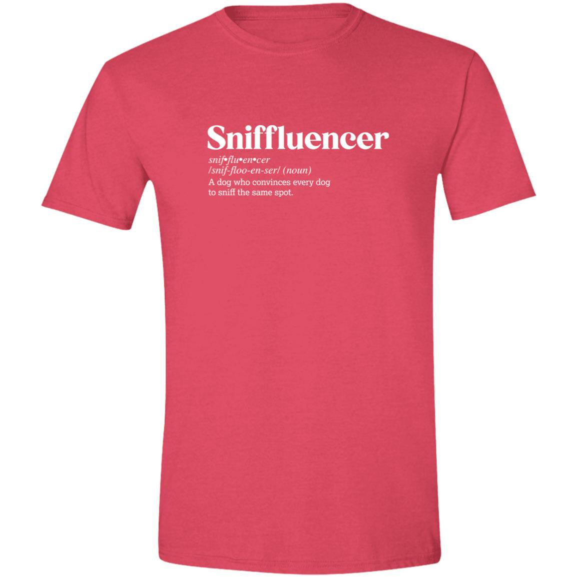 CustomCat T-Shirts Heather Red / S Sniffluencer Definition – Funny Dog Dictionary T-Shirt Collection