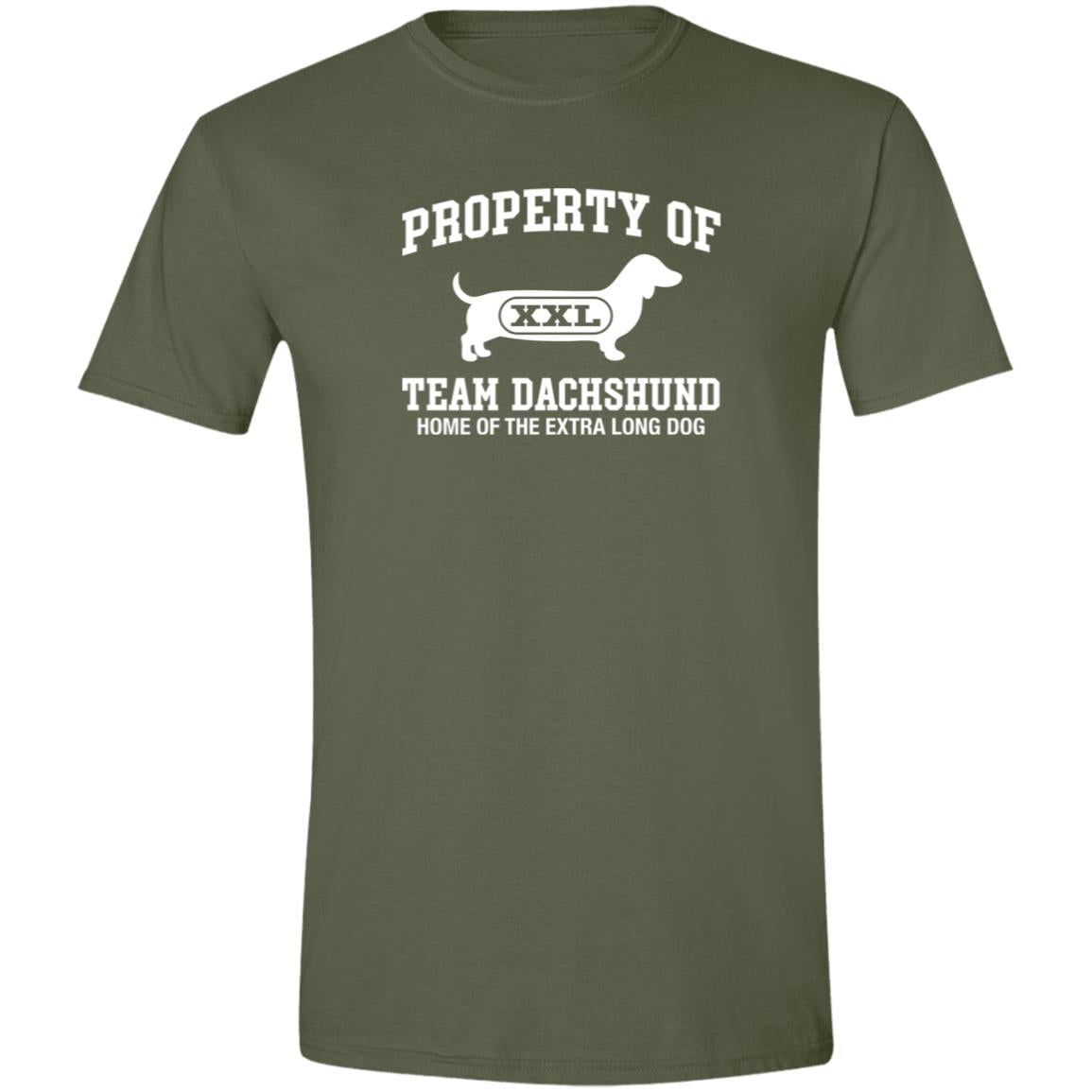 CustomCat Apparel Military Green / S Team Dachshund T-Shirt