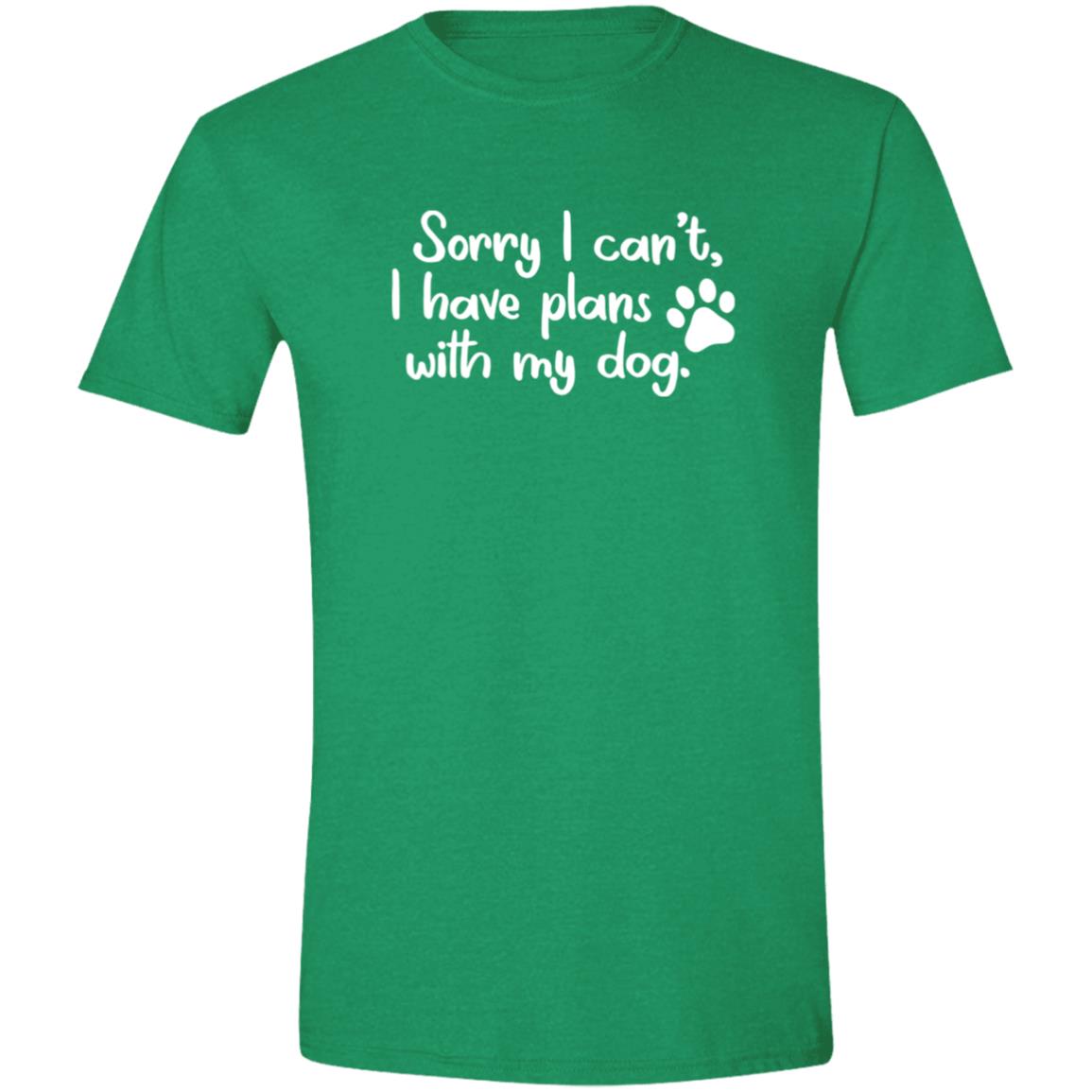 CustomCat T-Shirts Heather Irish Green / S Sorry I Can’t I Have Plans With My Dog T-Shirt