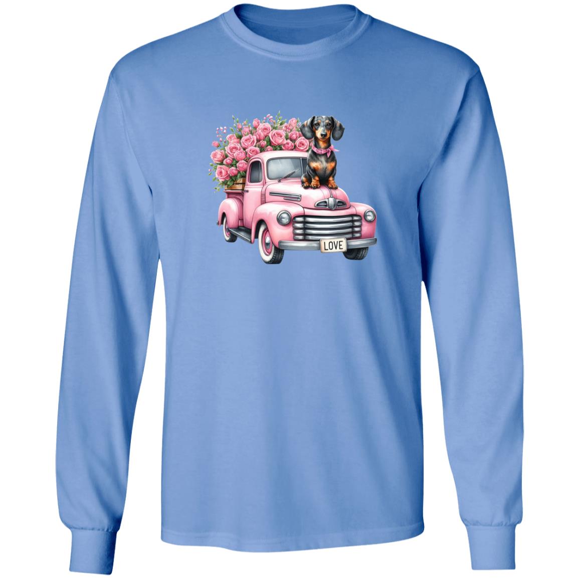 Dachshund Love Truck Long Sleeves + Sweatshirts