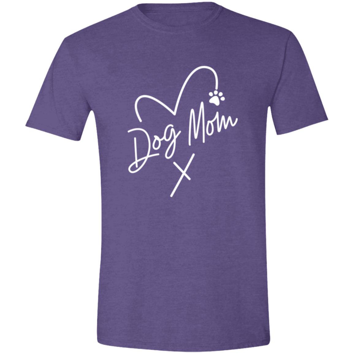 CustomCat Apparel Heather Purple / S Dog Mom Heart Paw T-Shirt