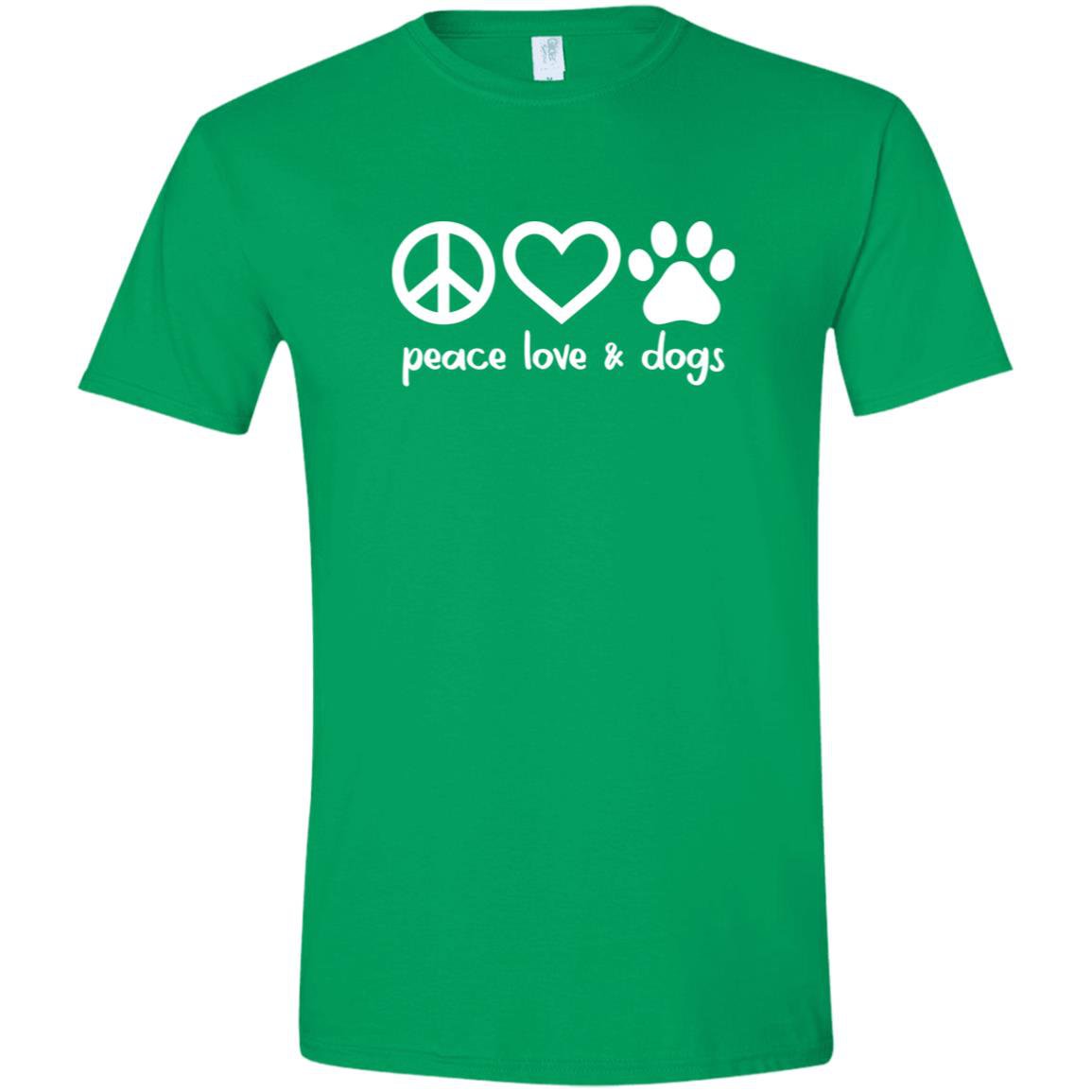 CustomCat T-Shirts Irish Green / S Peace, Love & Dogs T-Shirt