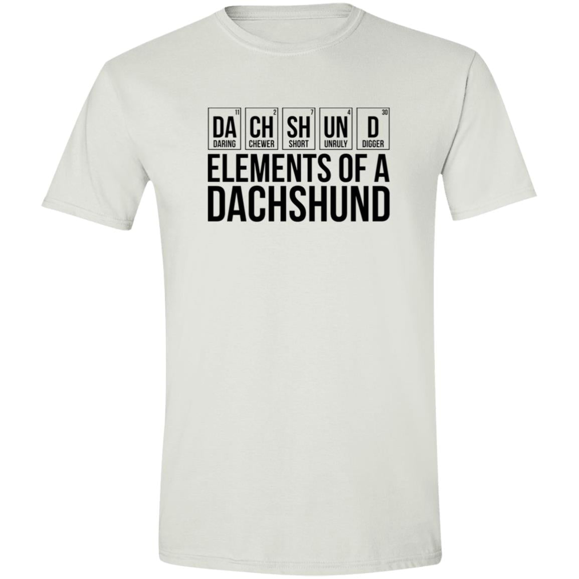 CustomCat T-Shirts White / S Elements of a Dachshund T-Shirt