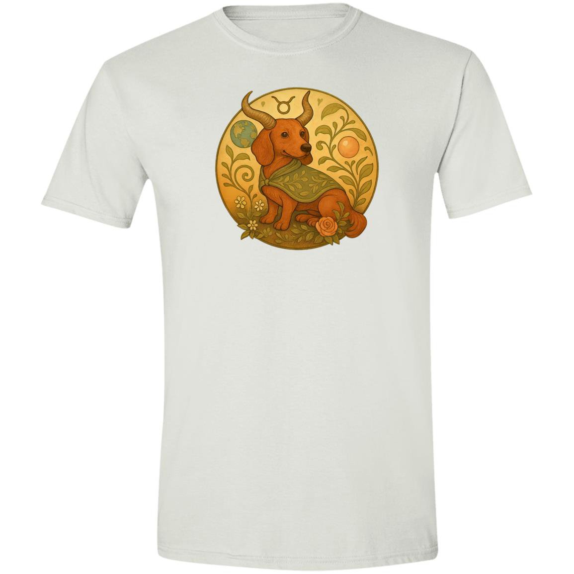 CustomCat T-Shirts White / S Taurus Dachshund Zodiac T-Shirt