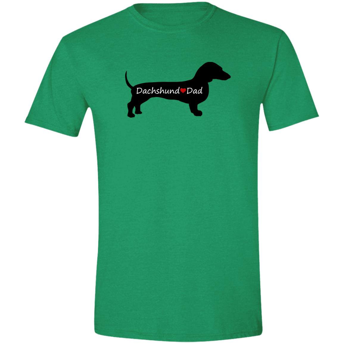 CustomCat T-Shirts Heather Irish Green / S Dachshund Dad Classic Silhouette T-Shirt