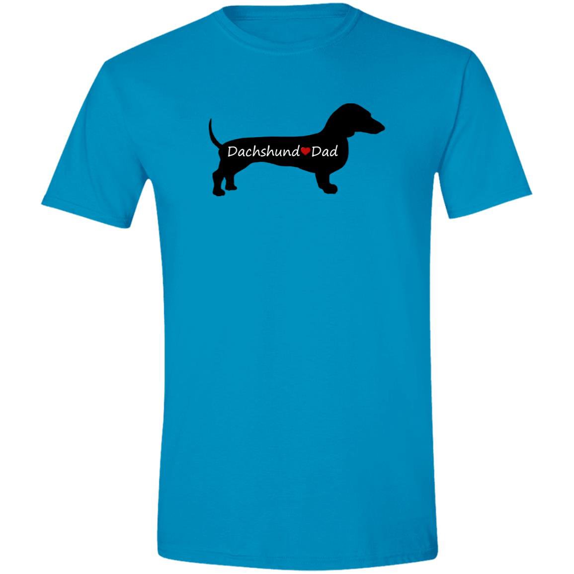 CustomCat T-Shirts Sapphire / S Dachshund Dad Classic Silhouette T-Shirt