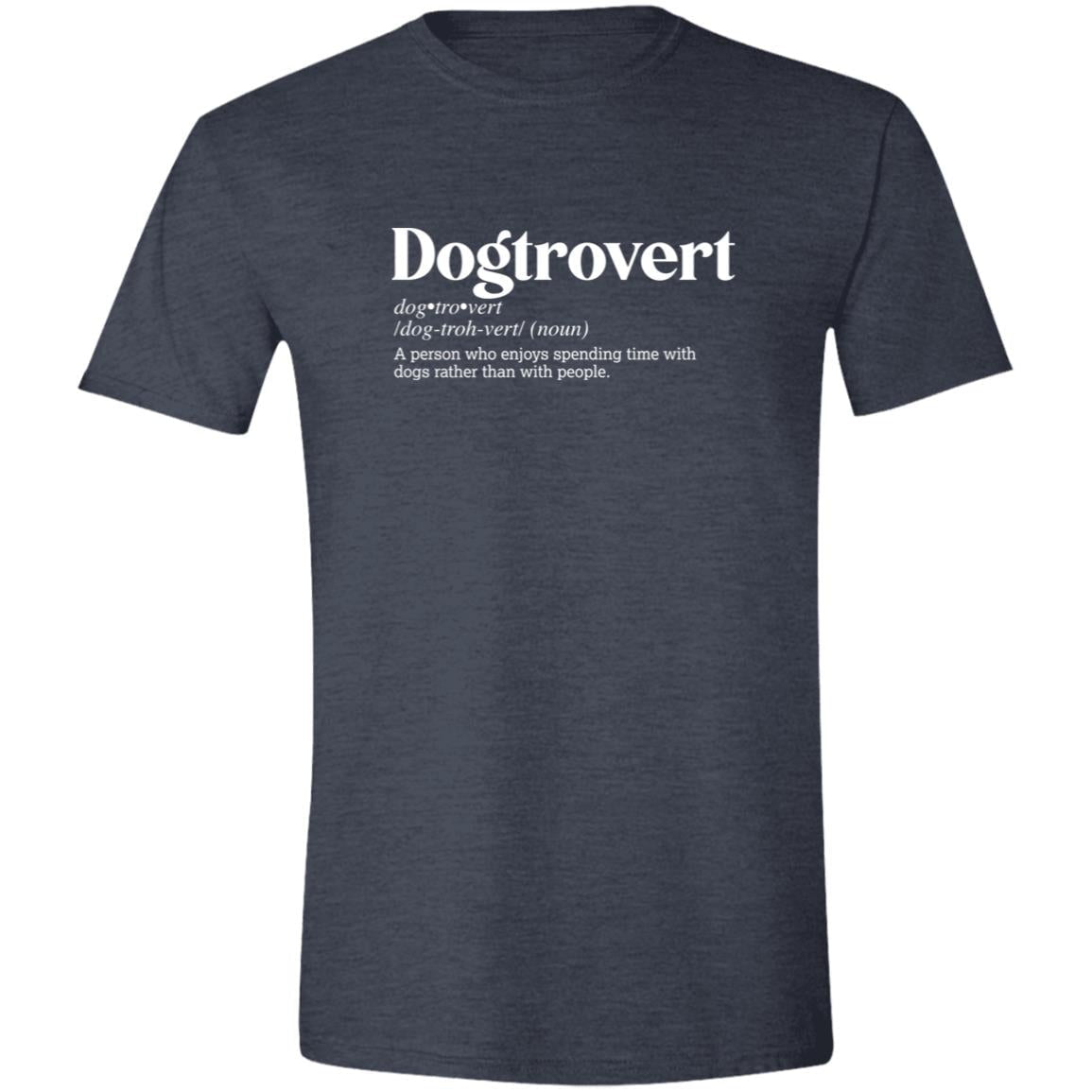 CustomCat T-Shirts Heather Navy / S Dogtrovert Definition – Funny Dog Dictionary T-Shirt Collection